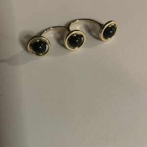 nOir Gold and Black‎ Triple Ring, adjustable with fidgets